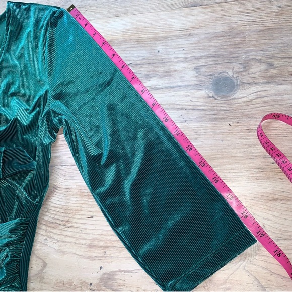 Express Velvet Ribbed Surplice Top - Picture 9 of 12